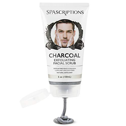 Spascriptions Charcoal Facial Cleanser Exfoliating Facial Scrub Face Wash With Natural Exfoliant 5 Oz