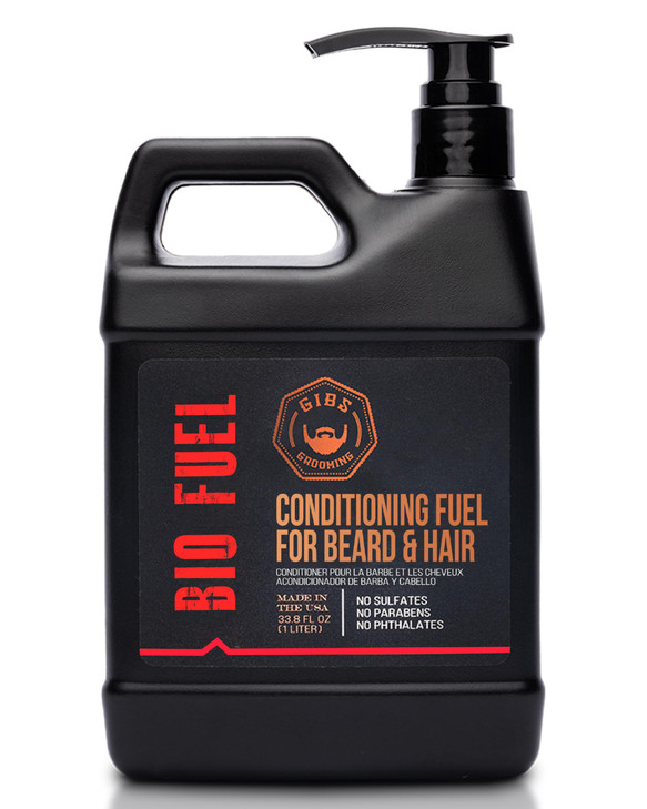 Gibs Grooming Bio Fuel Conditioning Fuel For Beard And Hair Growth 33.8 Oz Mango Butter Saw Palmetto Dragon S Blood Caffeine And Biotin Hair