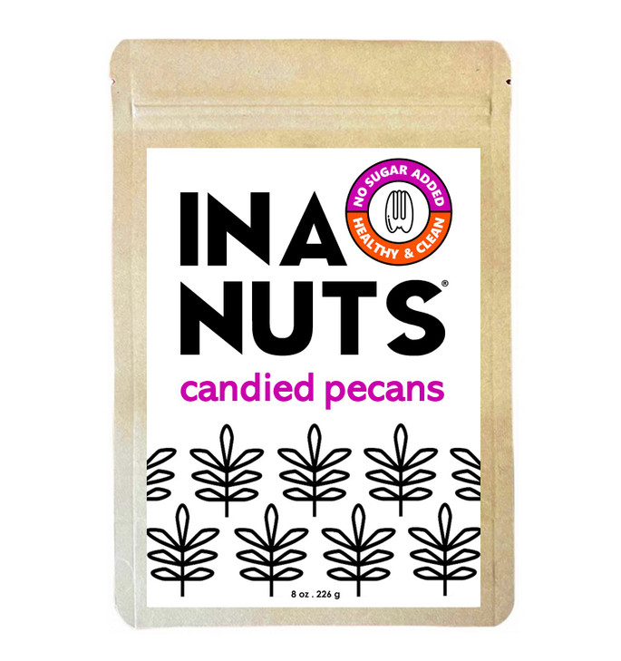 Inanuts Candied Pecans No Added Sugar Gluten Free Dairy Free Keto And Paleo Friendly Low Carb Healthy Super Nut 8Oz Bag