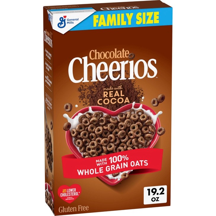 Chocolate Cheerios Gluten Free Breakfast Cereal Family Size 19.2 Oz