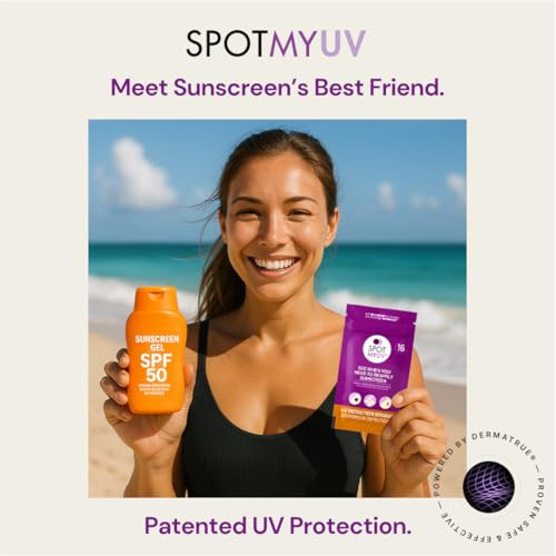 Spotmyuv Sunscreen Stickers Uv Detection Spf Indicator Dots 32 Count