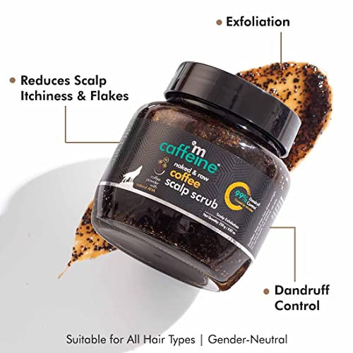 Mcaffeine Naked And Raw Coffee Scalp Scrub Scalp Cleanser Dandruff Removal Suitable For All Hair Types Natural Aha Scalp Exfoliation 8.82 Oz