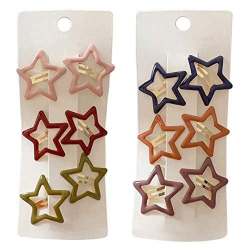 Cute Star Hair Clips For Girls Christmas Snap Barrettes Hair Accessory Sets