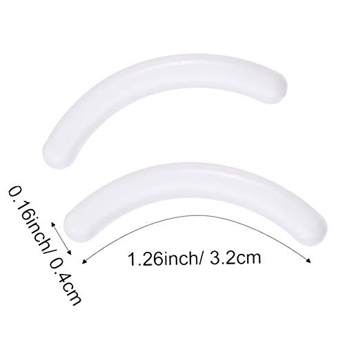 24 Pcs Curler Refill Eyelash Curler Refill Pads Silicone Rubber Soft Curler Replacement Refills Pads For Universal Eyelash Curler White