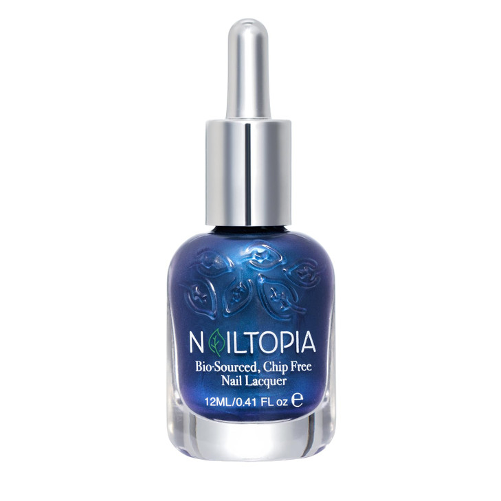 Nailtopia Plant Based Chip Free Nail Lacquer Non Toxic Bio Sourced Long Lasting Strengthening Polish Ride The Wave Royal Blue 0.41Oz