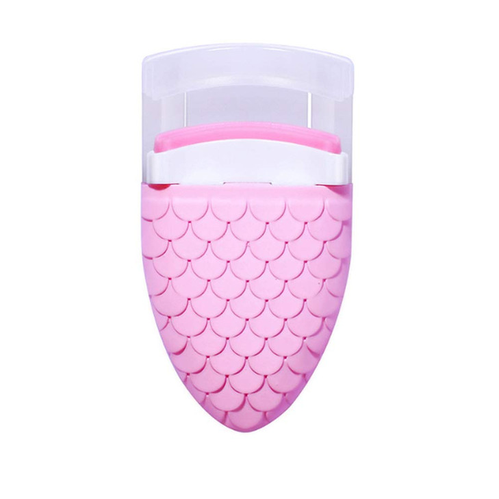 Akoak 1 Pack Mini Curling Eyelash Curler Pink Plastic Eyelash Curler Portable Long Lasting Beauty Eyelash Curler Women Makeup Beauty Tools