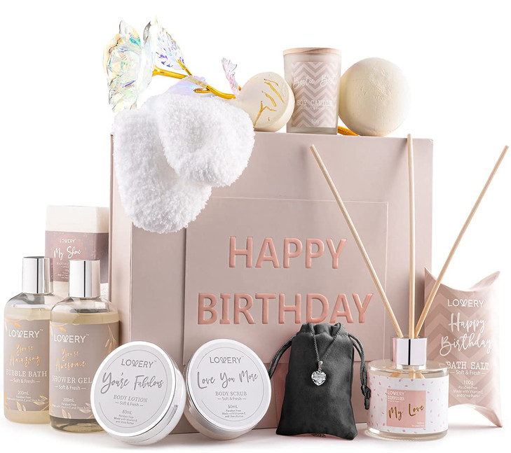 Birthday Gifts For Women Birthday Spa Gift Basket For Women Luxury Birthday Spa Gift Box With Vit E Rich Bath Essentials Diffuser Candle
