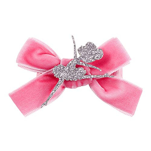 Bbtdin Ballet Dance Hair Clips Silver Dance Girl Pink Bow 1 Count Pack Of 1 Girls Child Female 1 4 Years