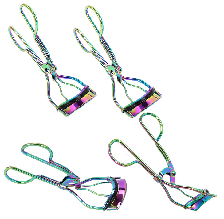 Iconikal Metal Eyelash Curler Set Rainbow 4 Pack