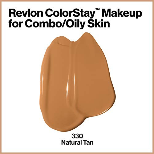 Revlon Liquid Foundation, ColorStay Face Makeup for Combination & Oily Skin, SPF 15, Longwear Longwear Medium-Full Coverage with Matte Finish, Natura