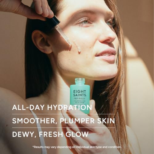 Eight Saints Skincare Pure Hyaluronic Acid Serum For Face Plumping Vitamin C Face Serum With Vitamin E For Fine Lines Reduces Wrinkles