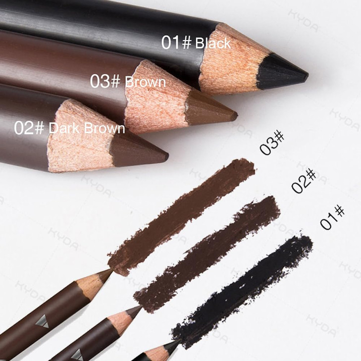 Ownest 6 Pcs Dark Brown Eyebrow Pencil Set Wooden Eyebrow Pen For Women Waterproof Long Lasting Brow And Eyeliner Pencil With Brush Beginner