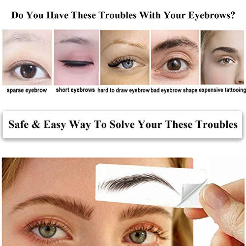 22 Pairs 4D Eyebrow Tattoo Sticker Nature False Brows Hair Like Authentic Long Lasting Waterproof Temporary Tattoo For Grooming Shaping