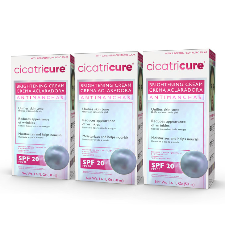 Cicatricure Brightening Facial Moisturizer 3 In 1 Face Cream With Anti Wrinkle Q Acetyl 10 And Nutri Aclarant Spf 20 Brighten And Even Skin
