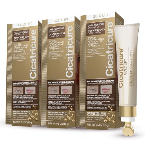 Cicatricure Gold Lift Dual Contour Eye And Lip Wrinkle Cream 0.5 Oz 3Pk