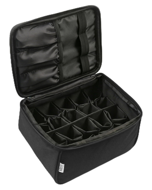 Meiiy Nail Polish Bag Nail Art Set Organizer Nail Polish Travel Case Nail Tool Bag With Compartment Gift For Women Black