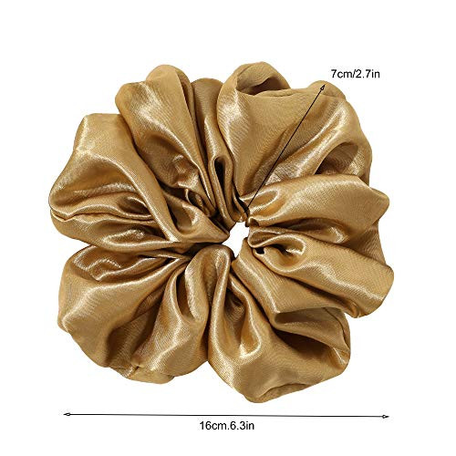 Scrunchies Hair Ties For Women Big Silk Satin Scrunchie Exra Large Jumbo Gaint Oversized Cute Scrunchy For Curl Thick Hair Ligas Para El