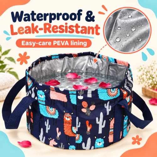 Saiveina Collapsible Foot Bath Basin For Soaking Feet Portable Foot Bath