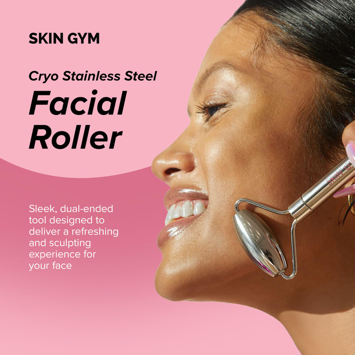 Skin Gym Cryo Stainless Steel Face Roller For Wrinkles And Lifting