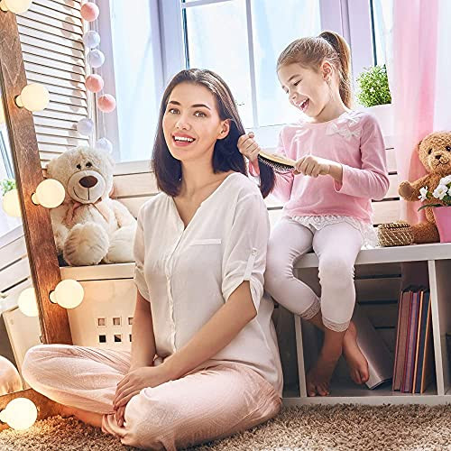Hair Brush Pocket Mini Travel Boar Bristle Hairbrush For Thick Thin Curly Straight Long Short Wet Dry Hair For Men Women Kids For Smoothing