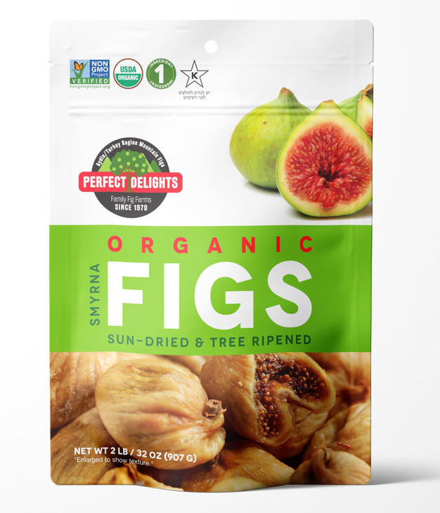 Perfect Delights Organic Turkish Figs Vegan Sun Dried Pitted Figs Healthy Fruit Snack For Kids And Adults Single Pack 32 Oz