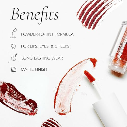 Cle Cosmetics Melting Lip Powder Lip Tint Vegan Cruelty Free Paraben Free With Long Lasting Weightless Lip Stain Usable On Lips Eyes And