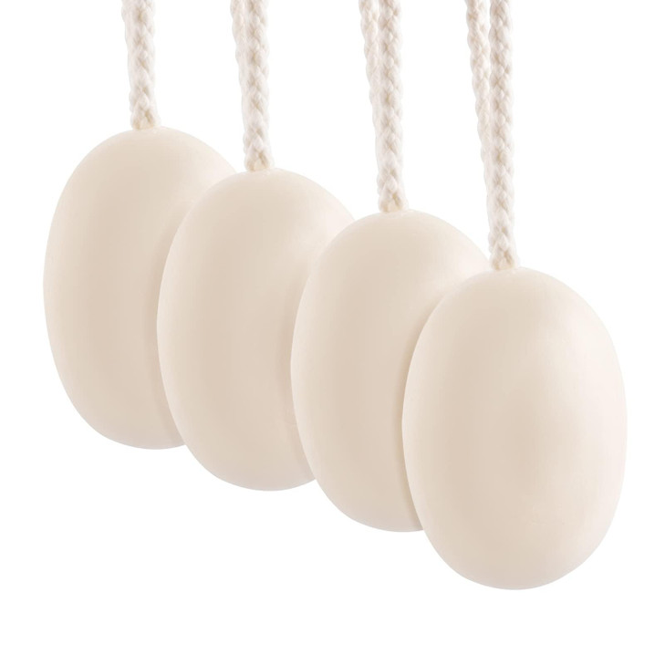 Foreverlily Natural Men Bar 4Pcs Soap On A Rope For Face Body And Hair