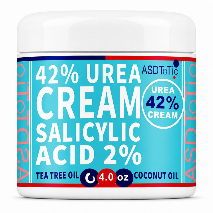 Asdtotio 42 Percent Urea Foot Cream For Dry Rough Feet With Aloe Vera 4 Oz