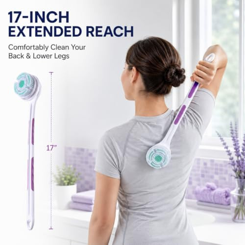 Soulbay Ipx7 Electric Body Brush With 17 Handle 5 Brush Heads