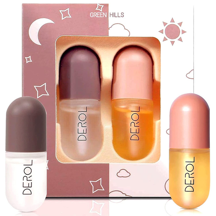 Lip Plumper Set Natural Lip Care And Enhancer Set By Green Hills Day And Night Serum Softer Bigger Fuller Lips By Natural Lip Enhancer Lip