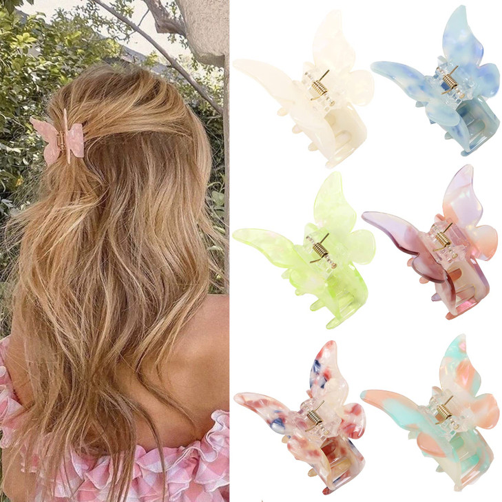 Butterfly Hair Claw Clips 2.3 Inch Cute Hair Accessories For Girls Women