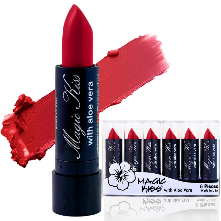 Magic Kiss Lipstick Set Aloe Vera Color Changing 6 Pack Made In Usa Red