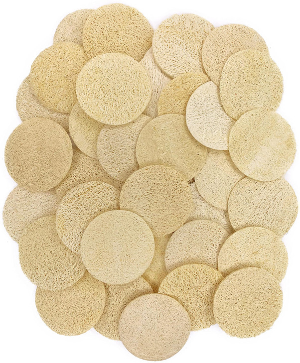 36 Pcs Set Natural Exfoliating Face Pad Loofah Sponge Facial Brush Makeup Remover Shower Scrubber Remove Dead Skin Body Bath Spa For Men And