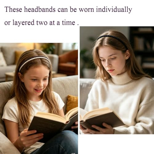 Yazon 12Pcs Thin Headbands For Girls Women Non Slip Star Plastic Headbands With Teeth Colorful Hair Headband For Daily Wear