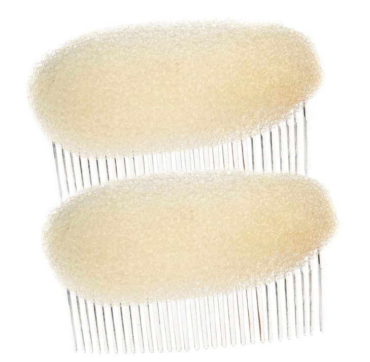 2Pcs Charming Bump It Up Volume Inserts Sponge Styling Insert Do Beehive Hair Styler Bun Maker Tool Base Comb Styling Accessories