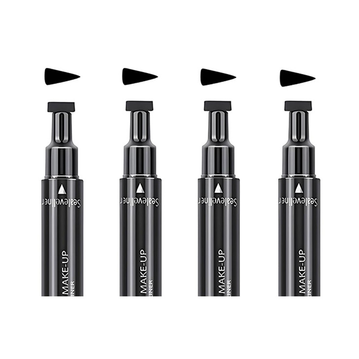 Dual End Wing Stamp Eyeliner Set 4 Count Liquid Eye Liner Makeup Pens