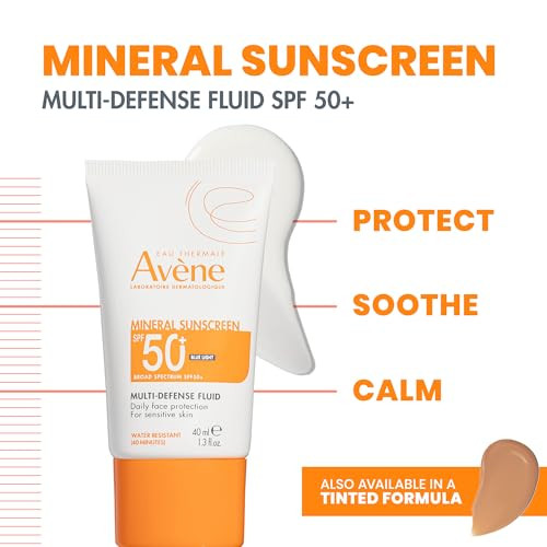 Avène Multi Defense Spf 50 Plus 100 Percent Mineral Uv Filter Sunscreen 1.7 Fl Oz