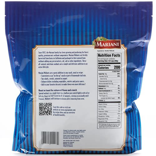 Mariani Nut Company California Shelled Walnuts Gluten Free Kosher 2 Lb