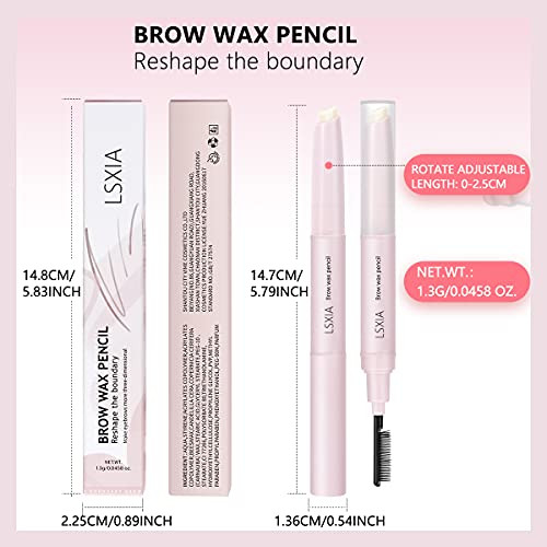 Lsxia Double Headed Eye Brow Wax Pen Clear Eye Brow Gel Pencil With Comb