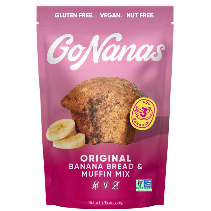 Gonanas Original Banana Bread And Muffin Mix Gluten Free Vegan 1 Pack