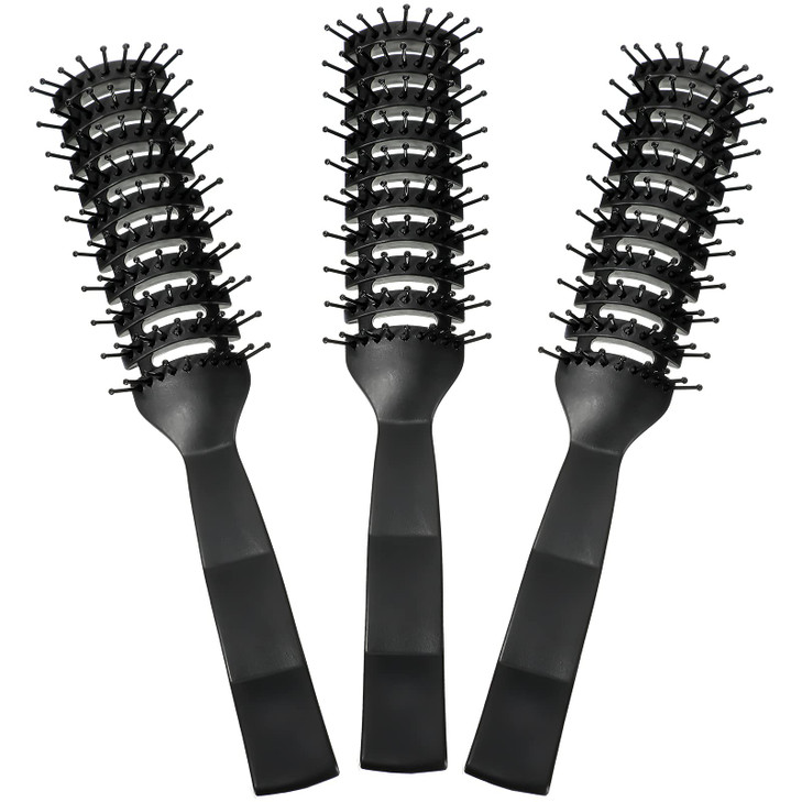 Patelai 3 Pcs Vent Hair Brush For Women Detangling Anti Static Black