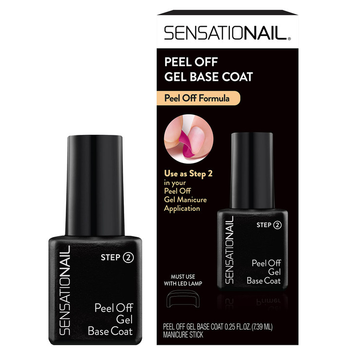 Sensationail Peel Off Formula Gel Nail Polish Base Coat Refill Clear 0.25 Fl Oz