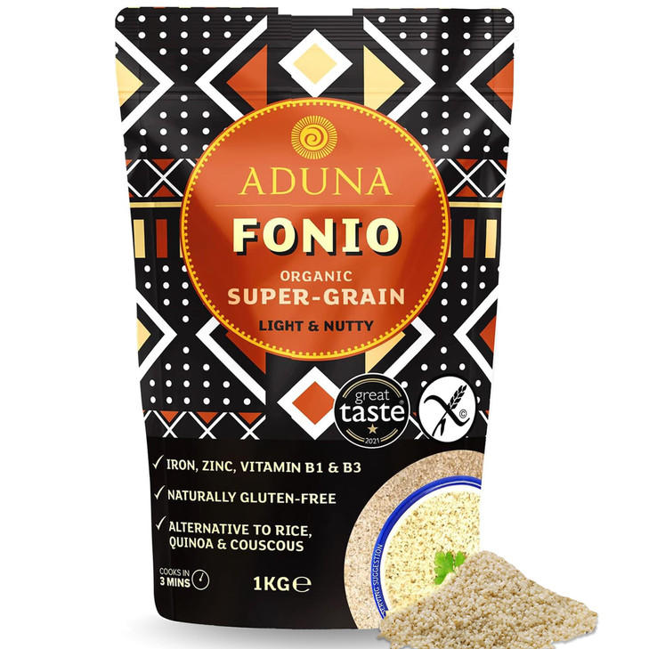Aduna Organic Fonio Supergrain Ancient African Gluten Free Grain 1Kg