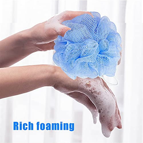 10 Pcs Bath Loofah Shower Small Mesh Sponge Pouf Colorful Exfoliating Scrubber For Kids Women Men Body Wash Random Color