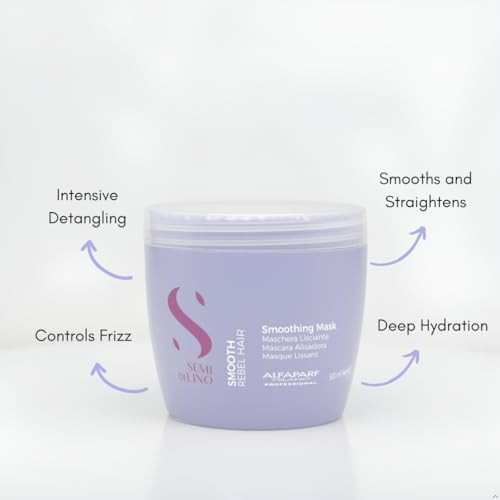 Alfaparf Milano Semi Di Lino Smooth Hair Mask For Frizzy Hair 16.9 Fl Oz