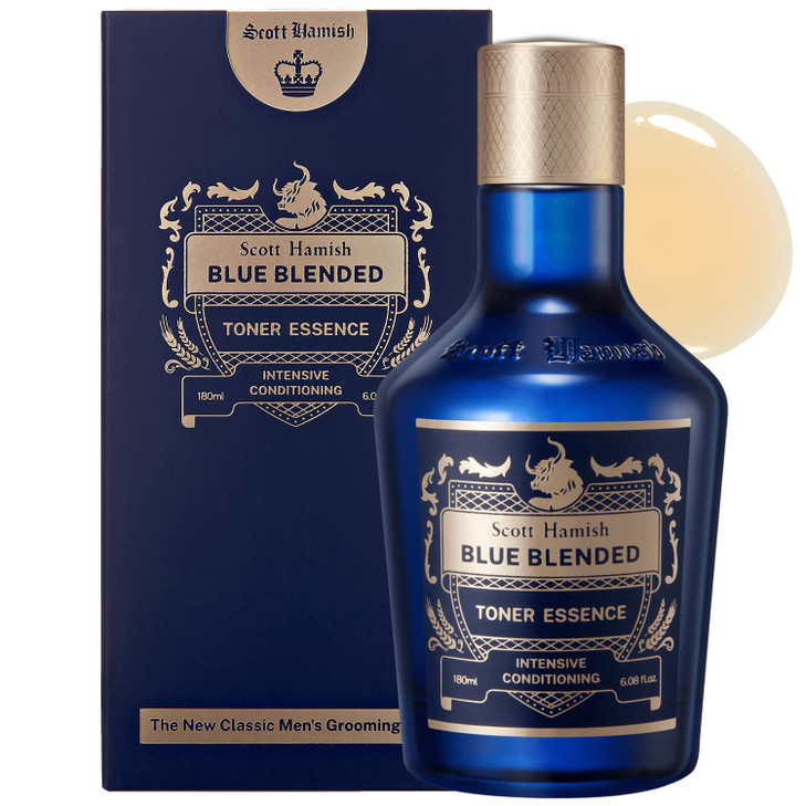 Scott Hamish Blue Blended Toner Essence Men Facial Toner Essence With Hyaluronic Acid And Amino Acid Hydrating Toner Restore Vitality All In