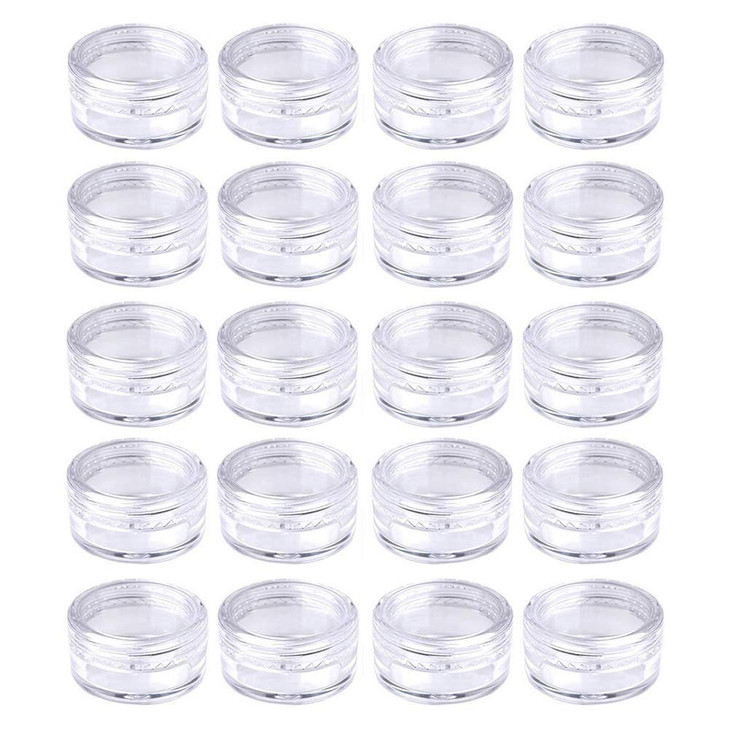 Medsuo 20 Pcs 5Ml Clear Sample Pots Makeup Sample Containers With Lid