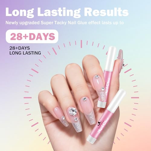 50Pcs Nail Glue For Acrylic Nails Press On Nails Professional Nail Tip Glue Long Lasting Nail Adhesive Glue Super Bond For False Nails