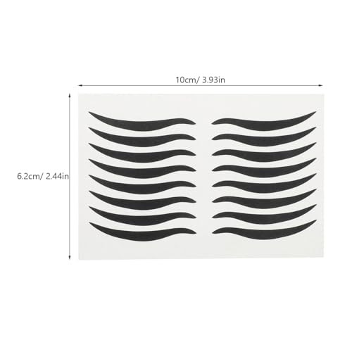 Healifty Black Eyeliner Stickers 80 Pairs Reusable Waterproof Smoky