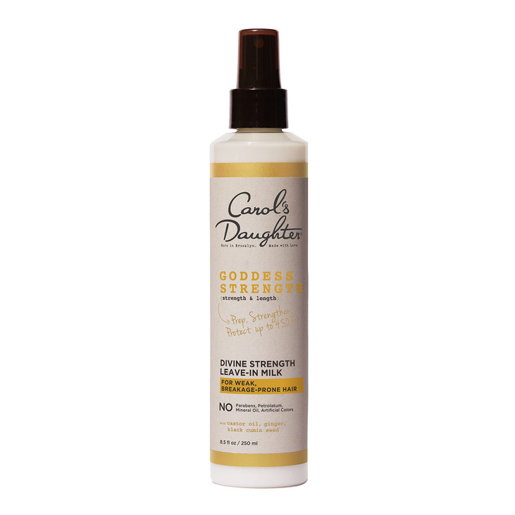 Carol S Daughter Leave In Conditioner 8.5 Fluid Ounces Goddess Strength Divine Strength Hair Milk With Castor Oil For Weak Wavy Coily And